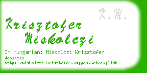krisztofer miskolczi business card